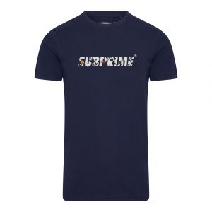 Subprime shirt Flower dames navy