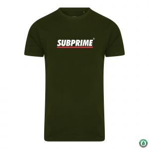 Subprime shirt Stripe unisex army groen