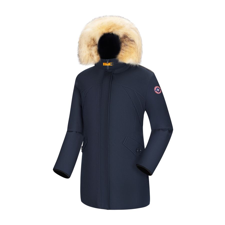 blauwe parka dames